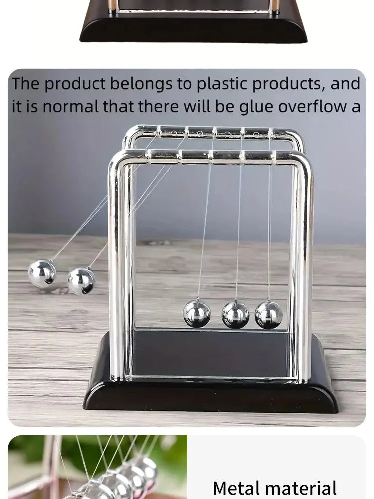 Newton's Cradle Steel Balance Balls – Physics Science Toy for Stress Relief