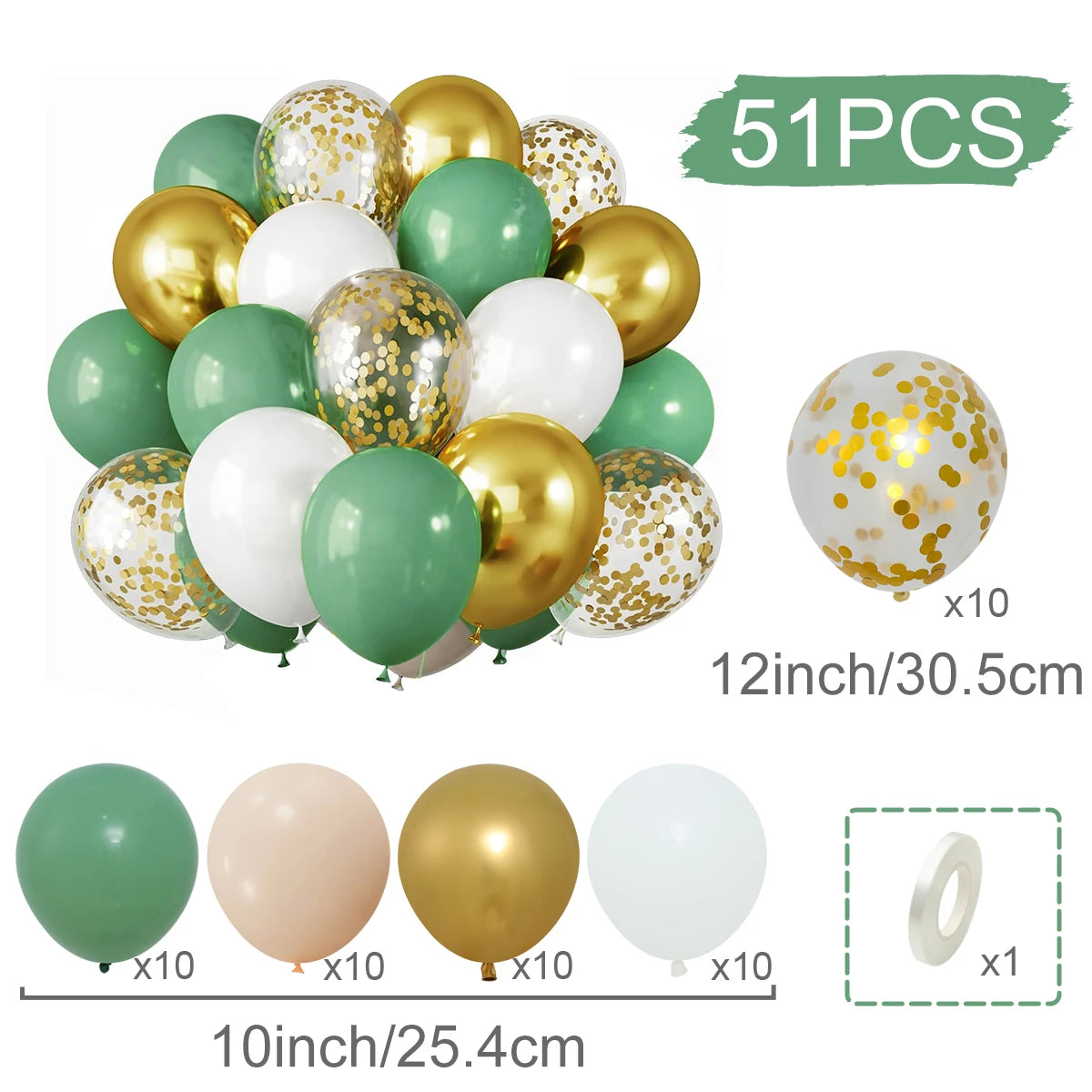 Metallic Pearl and Confetti Balloons – Decorative Latex Set for Party Events
