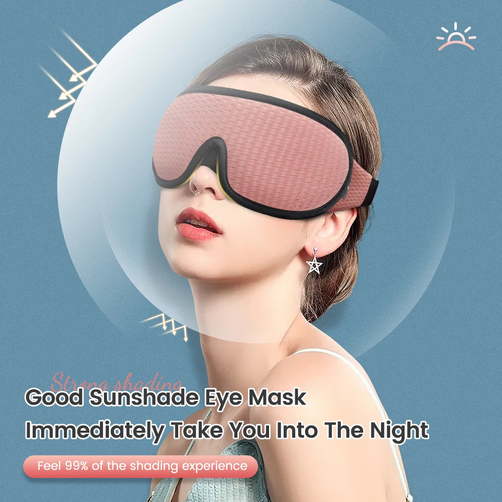 Memory Foam Sleep Mask – Ergonomic 3D Blindfold for Travel and Sleeping
