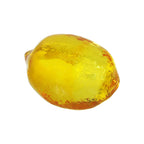 Hand Blown Glass Figurine – Yellow Crystal Fruit Paperweight for Home Decor