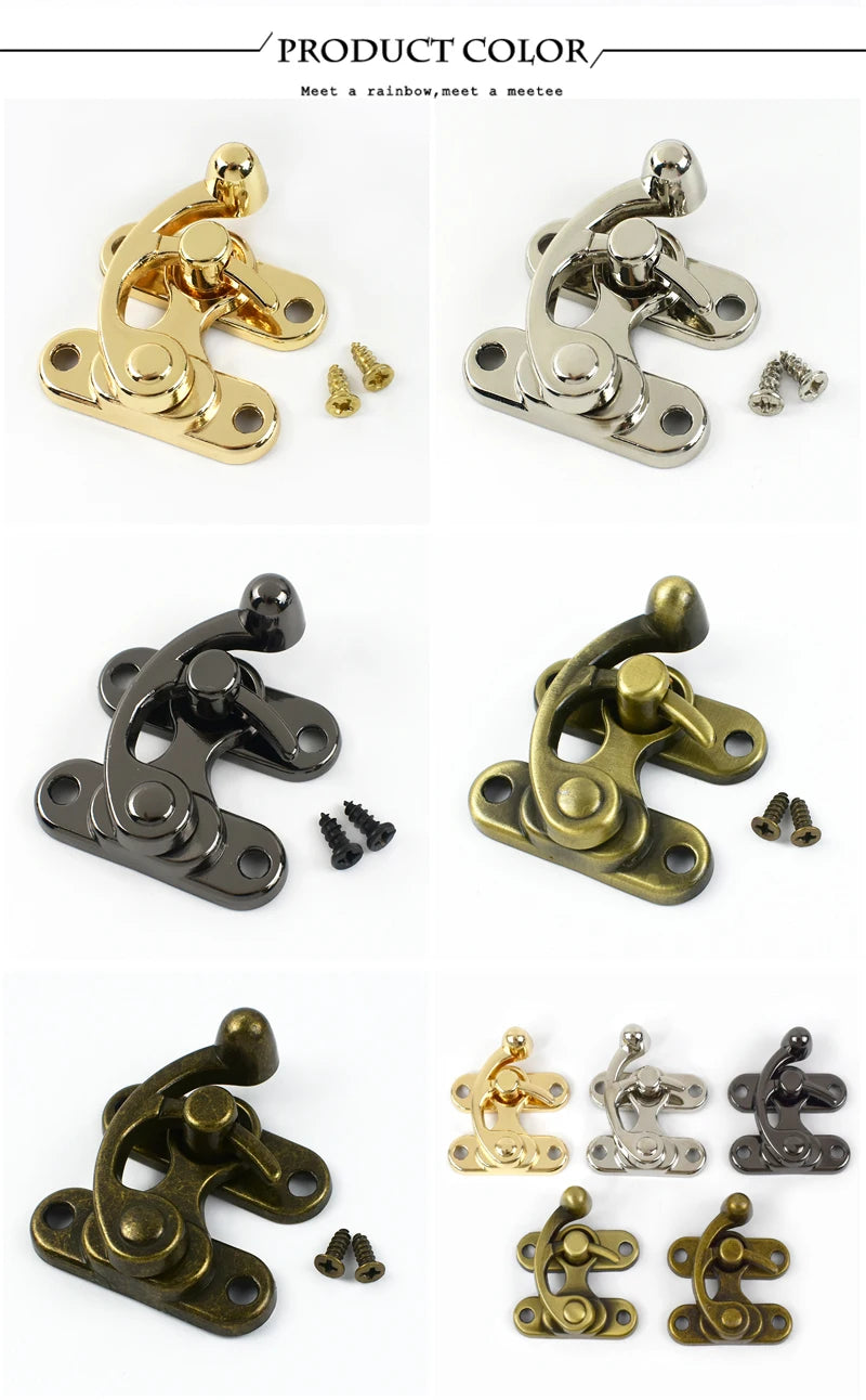 Vintage Brass Toggle Latch – Retro Metal Clasp for Wooden Boxes and Bags