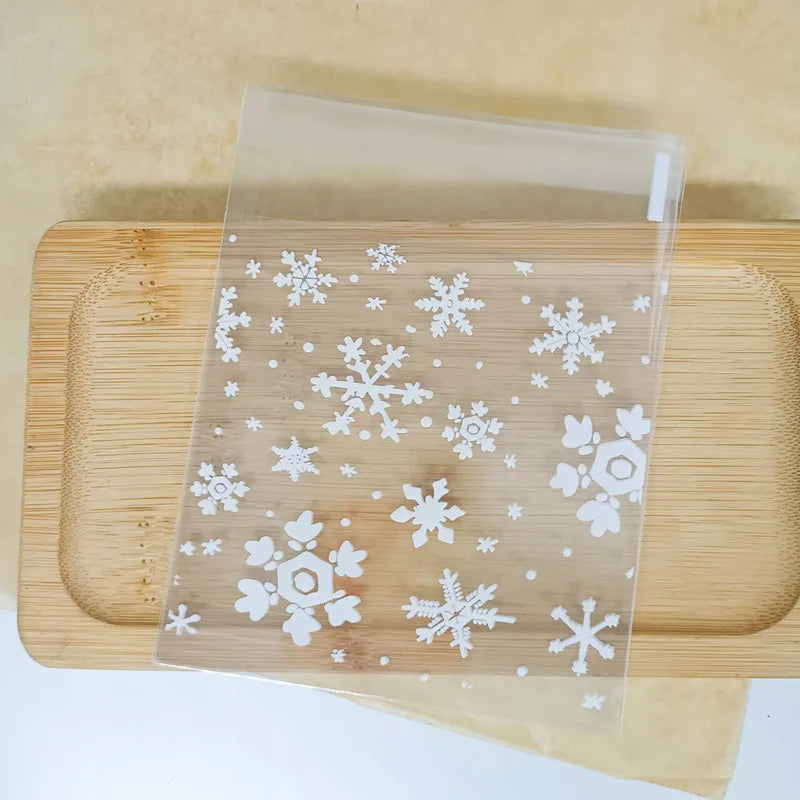 Self-Adhesive Bow-Knot Cookie Bags – 10x10cm Plastic Packaging for Parties