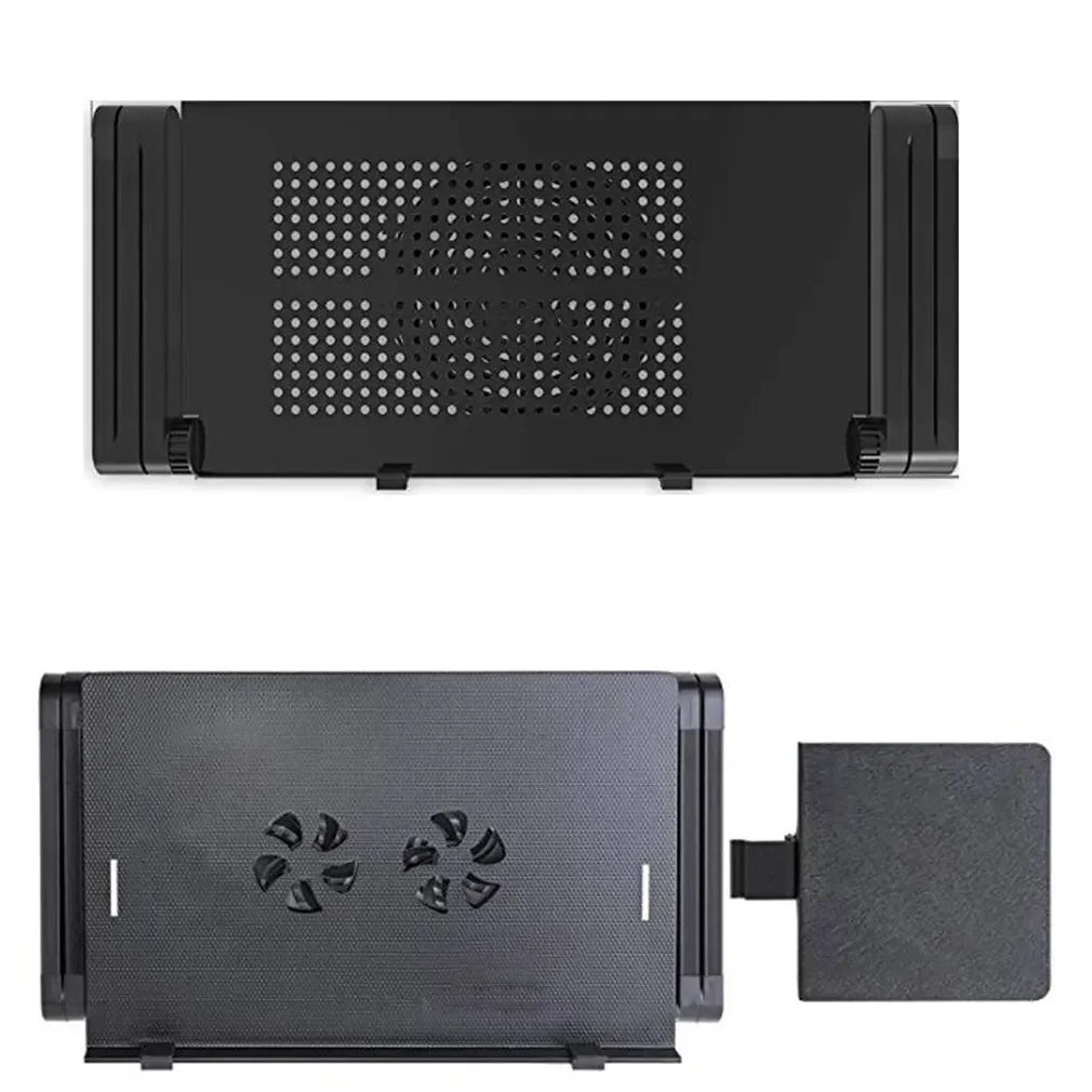 Aluminum Laptop Cooling Stand – Foldable Notebook Tray for Bed Office Desk