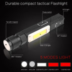 Rechargeable LED Work Light – Magnetic COB Flashlight for Outdoor Repairs