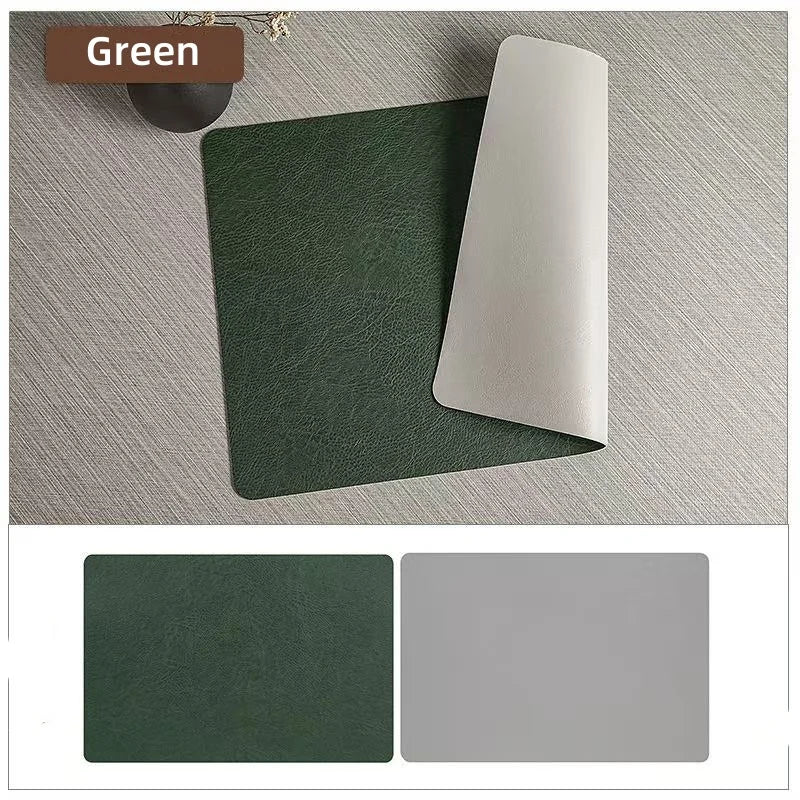 Faux Leather Placemats – Heat Resistant Non-Slip Table Mats for Dining Room