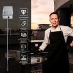 Universal Stainless Steel Rotisserie Kit – Electric BBQ Grill for Outdoor