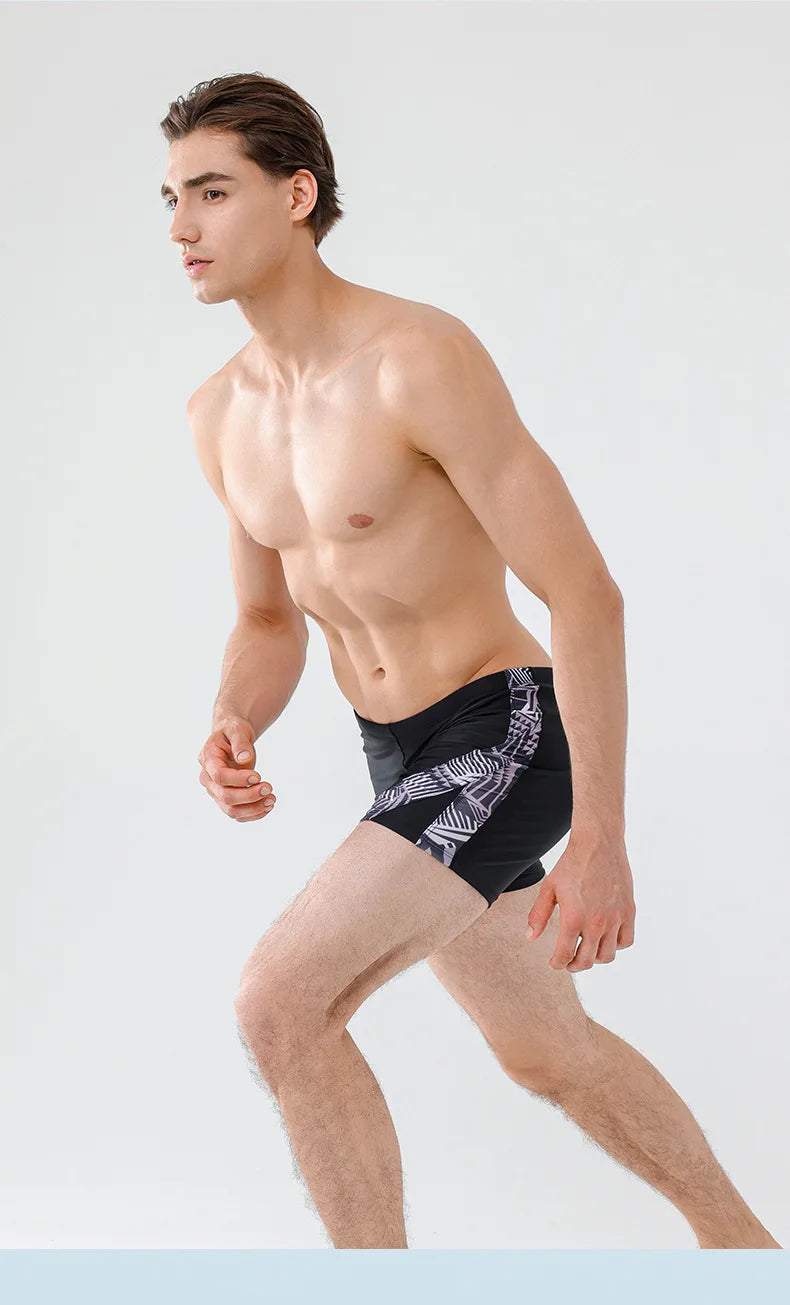 Men's Quick-Dry Swim Trunks – Anti-Embarrassment Five-Point Board Shorts for Swimming