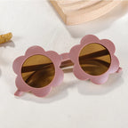 Cute Sunflower Kids Sunglasses – UV400 Round Eyewear for Toddlers and Children