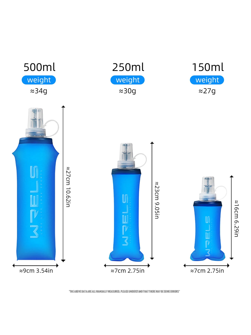 Collapsible TPU Soft Flask – BPA-Free Folding Water Bottle for Hiking and Running
