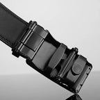 Mens Automatic Buckle Leather Belt – Luxury Business Accessory for Formal Wear