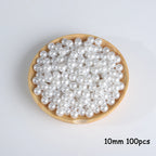 Beige ABS Imitation Pearl Beads – 3-20mm Round Spacer for Jewelry DIY Crafting