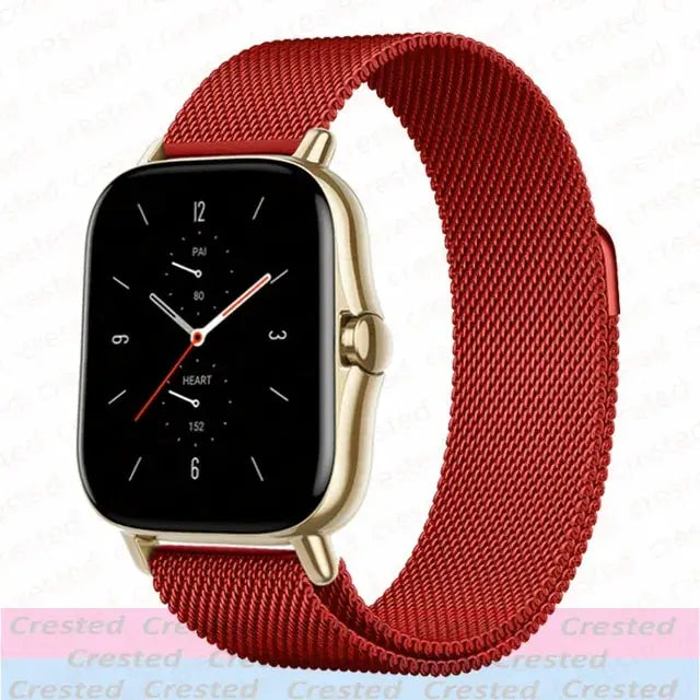 Milanese Stainless Steel Watch Band – 20mm 22mm Strap for Amazfit Smartwatches
