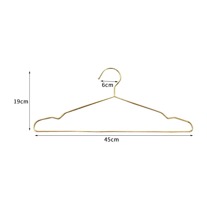 Gold Stainless Steel Coat Hangers – Durable Metal Closet Organizers for Home