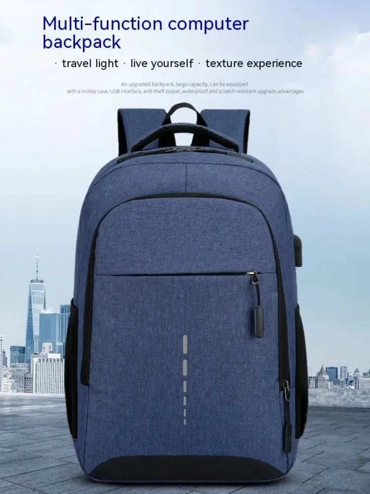 Large Capacity Laptop Backpack – Unisex Minimalist Travel Bag for Students