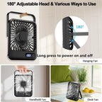 Portable USB Desk Fan – Rechargeable 5-Speed Cooling for Office and Travel