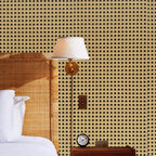 Honeycomb Grid Wallpaper – Luxury Chinese Retro Style for Home Decor