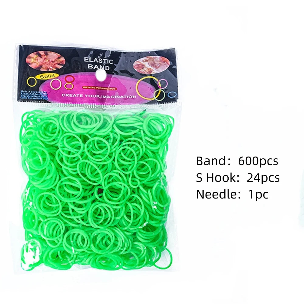 Elastic Loom Bands – Colorful DIY Jewelry Making Kit for Kids Crafts