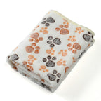 Thickened Fleece Pet Blanket – Warm Footprint Mat for Small to Large Dogs Cats
