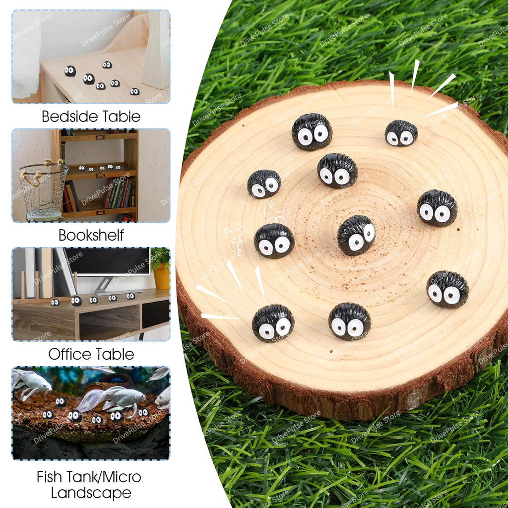 Soot Sprite Car Charms – Kawaii Anime Dashboard Mirror Decor for Fans