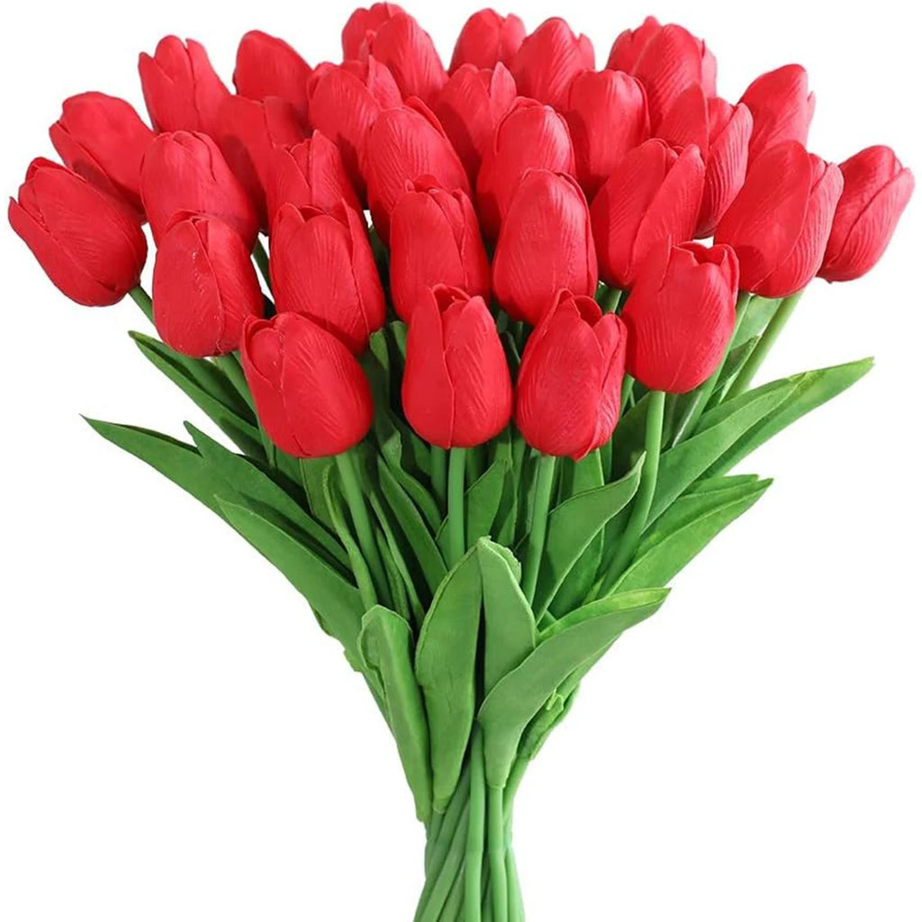 Real Touch Artificial Tulip Flowers – Decorative Floral Bouquet for Wedding Home
