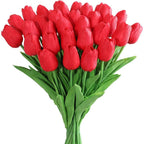 Real Touch Artificial Tulip Flowers – Decorative Floral Bouquet for Wedding Home