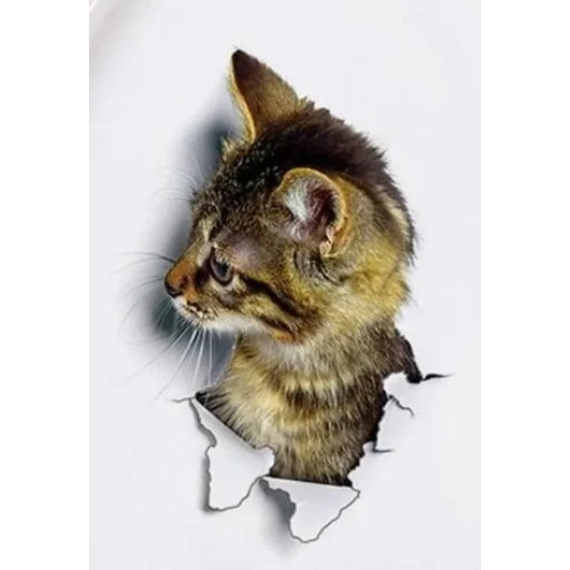 3D Cute Cat Wall Decals – Self-Adhesive Stickers for Kids Bedroom Decor