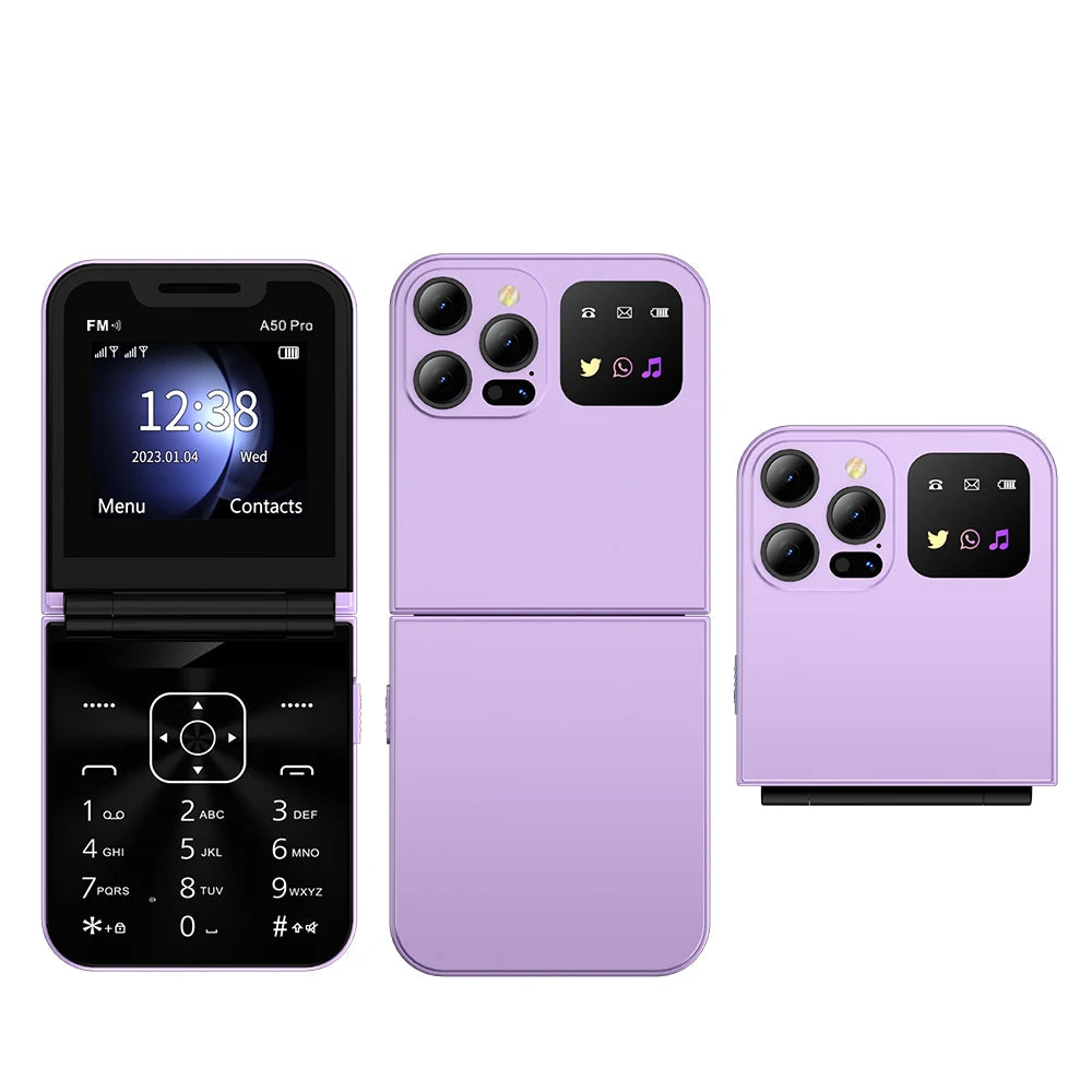 Flip Mobile Phone – Dual SIM with Call Recording for Seniors