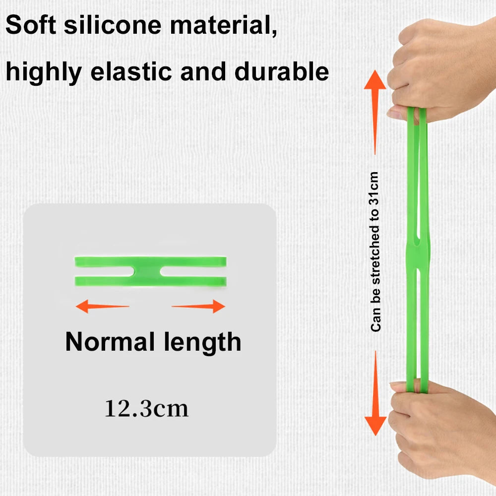 Silicone Cutlery Strap – H-Shaped Elastic Band for Outdoor Camping Tableware