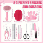 Dog Grooming Tool Kit – Self-Cleaning Brush and Nail Trimmer for Pet Care