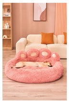 Plush Fluffy Pet Bed – Large Soft Cushion for Dogs and Cats