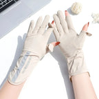Ice Silk Sunscreen Gloves – UV Protection for Driving and Outdoor Cycling