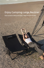 Foldable Camping Chair – Ergonomic Recliner with Pillow for Outdoor Leisure