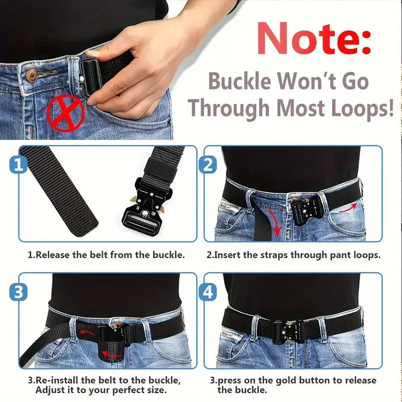 Tactical Nylon Belt – Multi-Functional Canvas Strap for Military Training