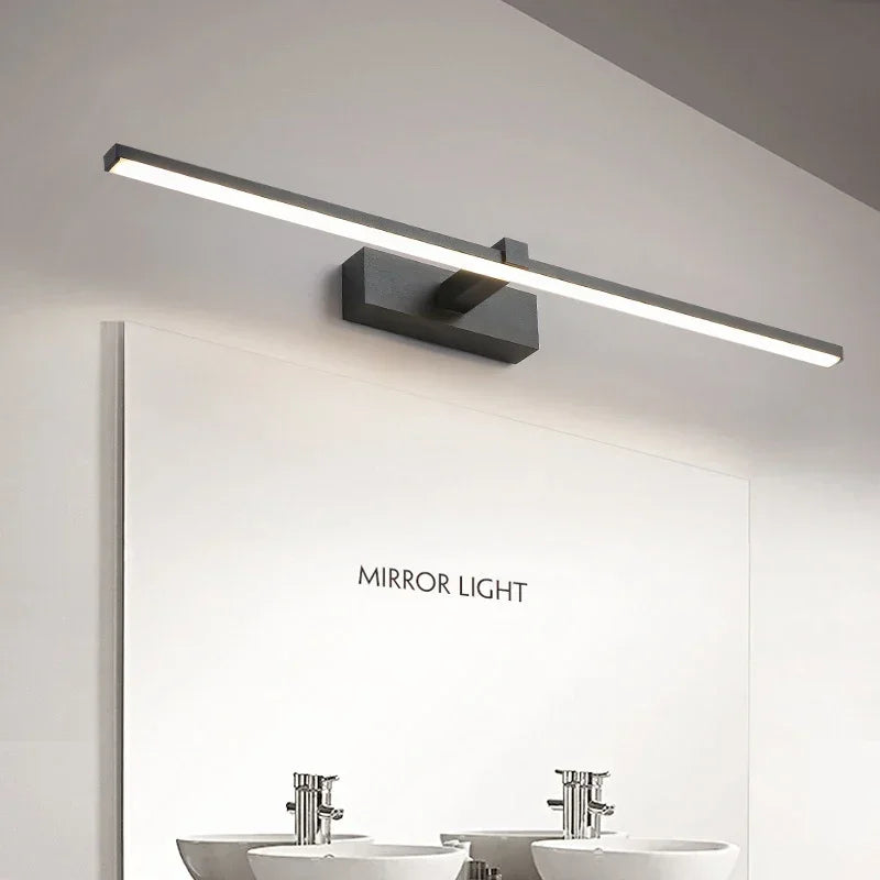 Modern Aluminum LED Wall Light – Adjustable Bathroom Mirror Vanity Lamp