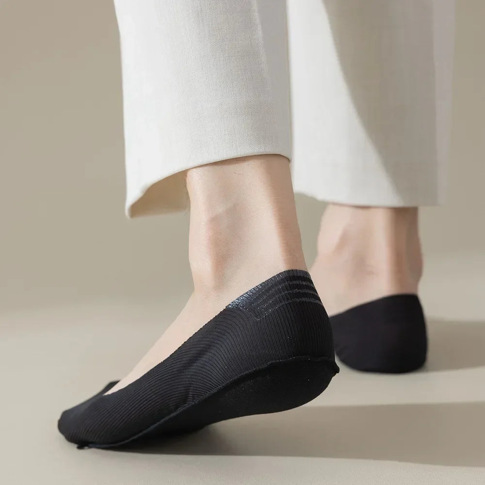 Men's Low Cut No Show Socks – Breathable Silicone Non-Slip for Daily Wear