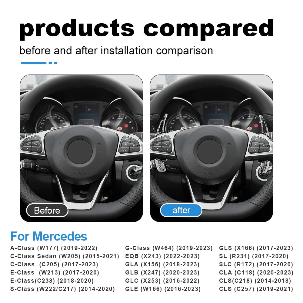 Carbon Fiber Steering Wheel Shift Paddles – Extended Shifters for Mercedes