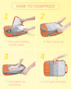 Compression Packing Cubes – Lightweight Luggage Organizers for Travel