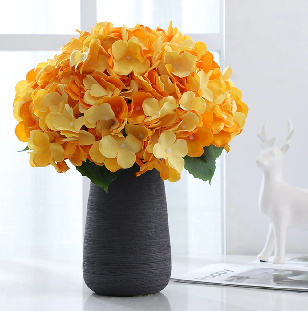 Silk Hydrangea Bouquet – 58cm Artificial Flowers for Wedding Home Decor