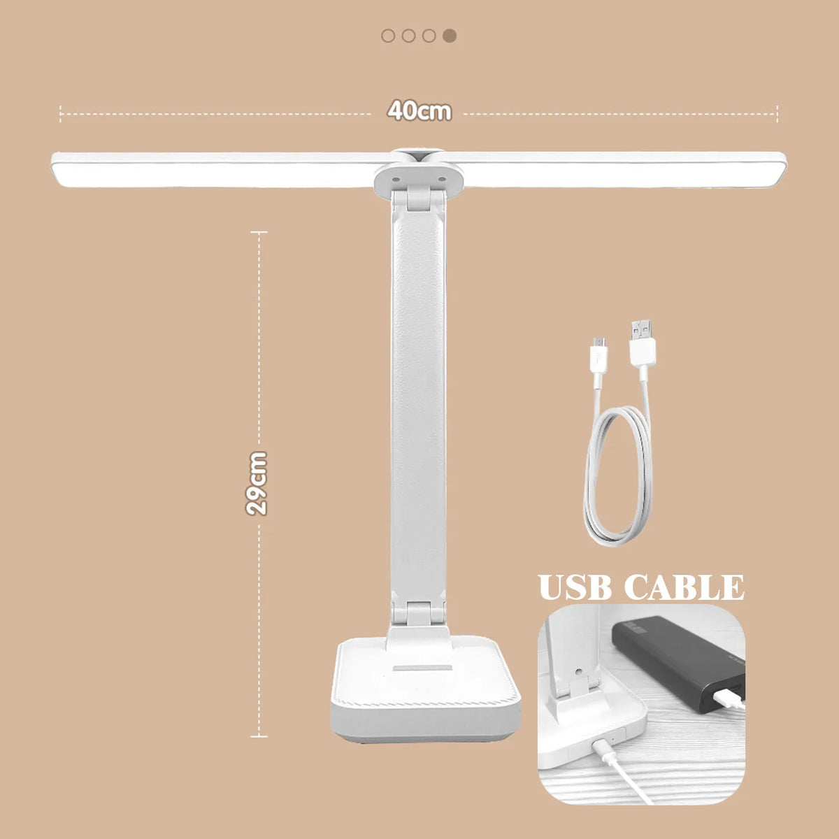 Dimmable LED Desk Lamp – Rechargeable Eye Protection for Bedroom Study