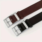 Mens PU Leather Belt – Designer Style Metal Pin Buckle for Casual Jeans