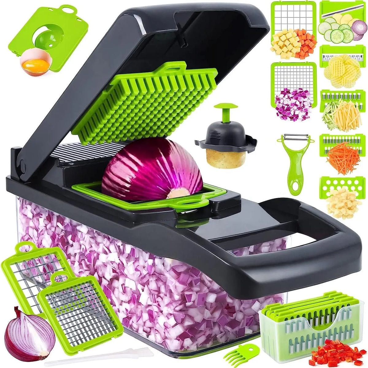 Multifunctional Vegetable Chopper – Kitchen Slicer and Shredder for Food Prep