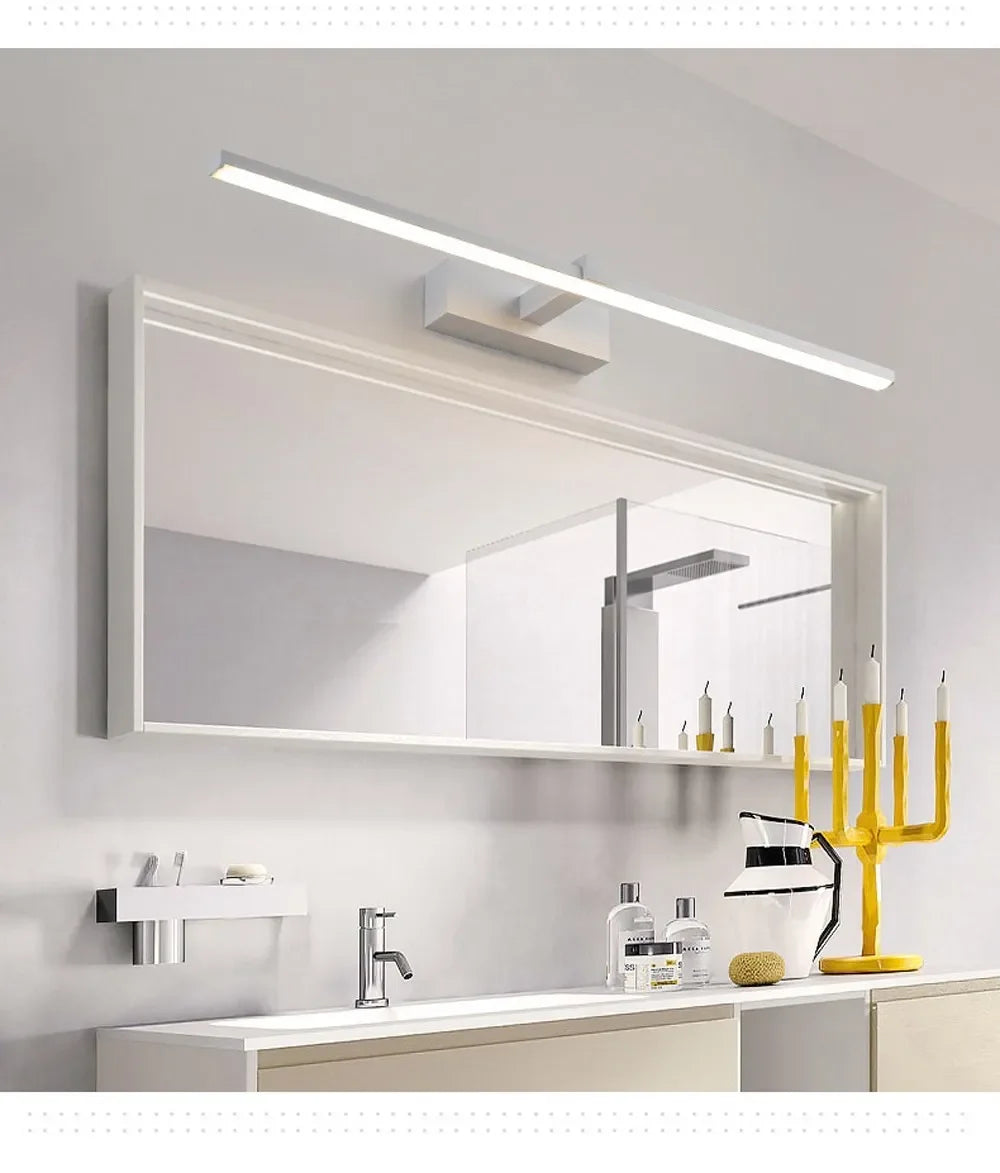 Modern LED Wall Mirror Light – Waterproof Bathroom Vanity Lamp for Makeup