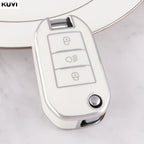 TPU Car Flip Key Case – Protective Shell for Peugeot and Citroen Accessories