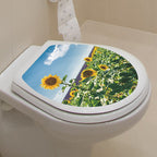 Decorative Toilet Seat Decal – Underwater Sea Shell Art for Bathroom Decor