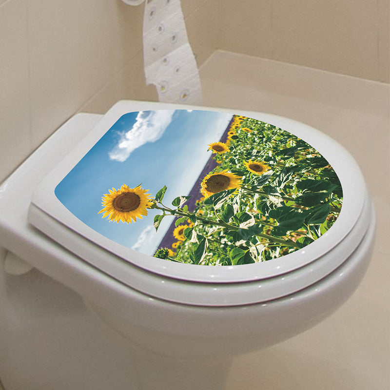 Decorative Toilet Seat Decal – Underwater Sea Shell Art for Bathroom Decor