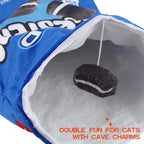 Collapsible Halloween Cat Tunnel – Gourmet Pattern Interactive Pet Toy