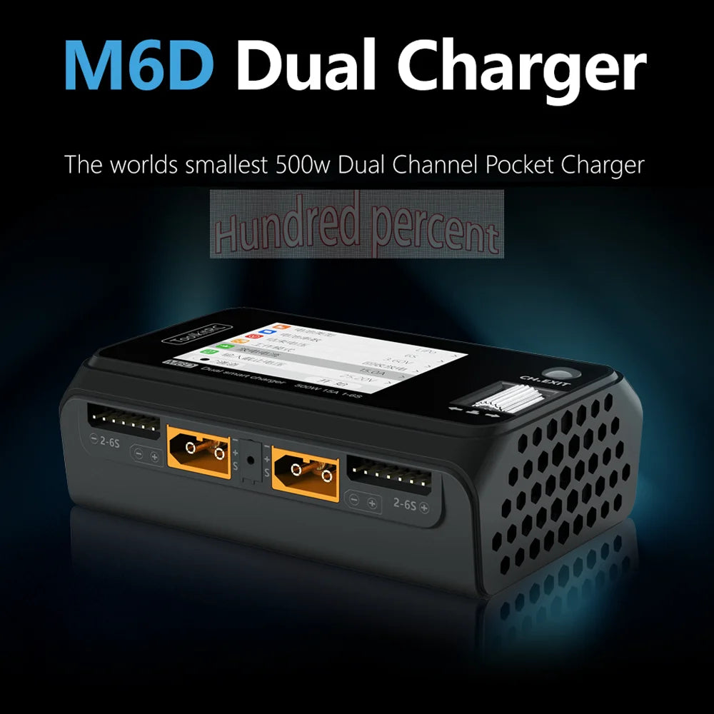 Dual Channel Smart Charger – 500W 15A for FPV Drone Lipo Batteries