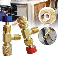 R410A to R22 Refrigeration Charging Adapter – Brass HVAC Hose Valve