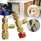R410A to R22 Refrigeration Charging Adapter – Brass HVAC Hose Valve