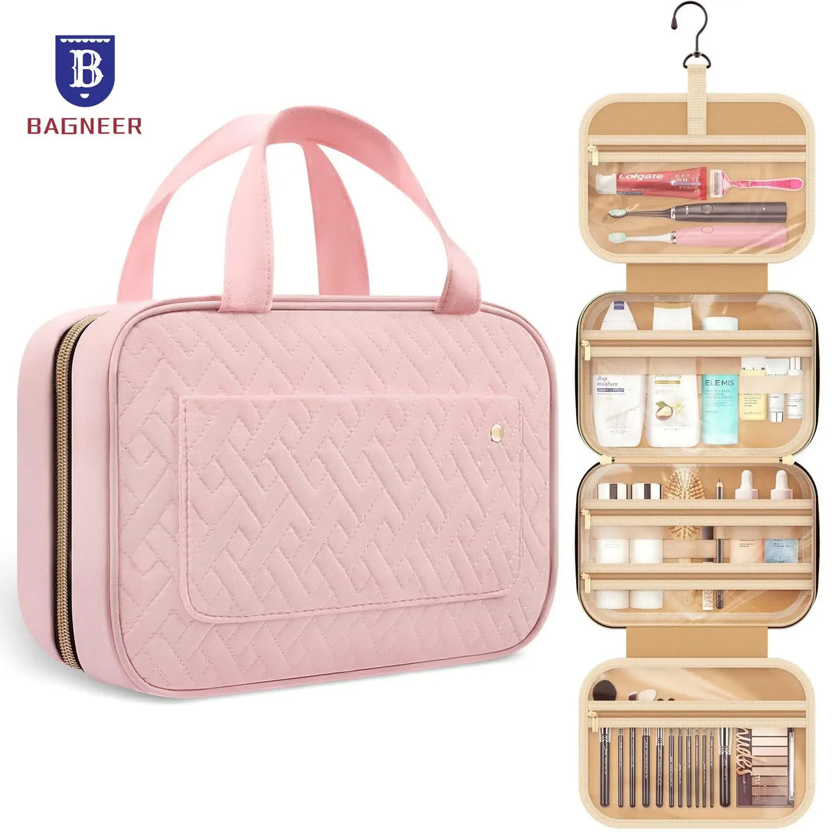 Foldable Toiletry Bag – Waterproof Travel Organizer for Cosmetic Storage
